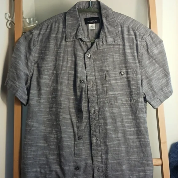 🏷5/25 Structure Gray Small Button Shirt box 25 - Picture 2 of 5